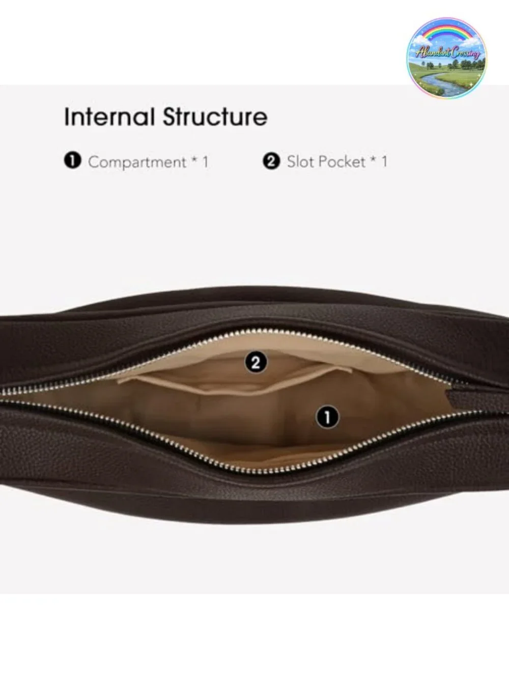 Genuine Leather Sling Bag Crossbody Hobo with Wide Strap